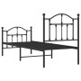 Estructura de cama con cabecero y estribo metal negro 75x190 cm de vidaXL, Camas y somieres - Ref: Foro24-353447, Precio: 86,...