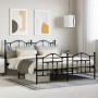 Estructura de cama cabecero y estribo metal negro 183x213cm de vidaXL, Camas y somieres - Ref: Foro24-353462, Precio: 135,80 ...
