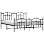 Estructura de cama cabecero y estribo metal negro 183x213cm de vidaXL, Camas y somieres - Ref: Foro24-353462, Precio: 135,80 ...