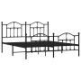 Estructura de cama cabecero y estribo metal negro 183x213cm de vidaXL, Camas y somieres - Ref: Foro24-353462, Precio: 135,80 ...