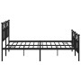 Estructura de cama cabecero y estribo metal negro 183x213cm de vidaXL, Camas y somieres - Ref: Foro24-353462, Precio: 135,80 ...