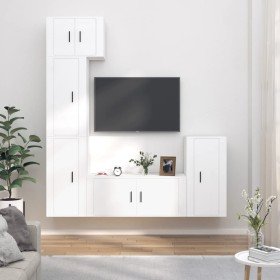 Set de muebles para TV 5 piezas madera contrachapada blanco en Muebles TV | Comprar online en Foru.es