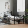 Estructura de cama con cabecero y estribo metal negro 90x190 cm de vidaXL, Camas y somieres - Ref: Foro24-353449, Precio: 85,...