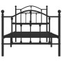 Estructura de cama con cabecero y estribo metal negro 90x190 cm de vidaXL, Camas y somieres - Ref: Foro24-353449, Precio: 85,...