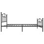 Estructura de cama con cabecero y estribo metal negro 90x190 cm de vidaXL, Camas y somieres - Ref: Foro24-353449, Precio: 85,...