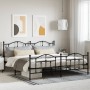 Estructura de cama cabecero y estribo metal negro 193x203cm de vidaXL, Camas y somieres - Ref: Foro24-353463, Precio: 148,19 ...