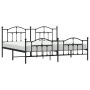 Estructura de cama cabecero y estribo metal negro 193x203cm de vidaXL, Camas y somieres - Ref: Foro24-353463, Precio: 148,19 ...