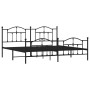 Estructura de cama cabecero y estribo metal negro 193x203cm de vidaXL, Camas y somieres - Ref: Foro24-353463, Precio: 148,19 ...