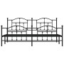 Estructura de cama cabecero y estribo metal negro 193x203cm de vidaXL, Camas y somieres - Ref: Foro24-353463, Precio: 148,19 ...
