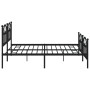 Estructura de cama cabecero y estribo metal negro 193x203cm de vidaXL, Camas y somieres - Ref: Foro24-353463, Precio: 148,19 ...