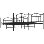 Estructura de cama cabecero y estribo metal negro 193x203cm de vidaXL, Camas y somieres - Ref: Foro24-353463, Precio: 148,19 ...