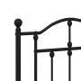 Estructura de cama cabecero y estribo metal negro 193x203cm de vidaXL, Camas y somieres - Ref: Foro24-353463, Precio: 148,19 ...
