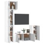Set de muebles para TV 5 piezas madera contrachapada blanco en Muebles TV | Comprar online en Foru.es