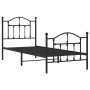Estructura de cama con cabecero y estribo metal negro 90x200 cm de vidaXL, Camas y somieres - Ref: Foro24-353450, Precio: 104...