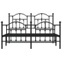 Estructura de cama cabecero y estribo metal negro 140x190 cm de vidaXL, Camas y somieres - Ref: Foro24-353457, Precio: 123,04...