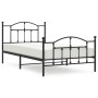 Estructura de cama con cabecero y estribo metal negro 107x203cm de vidaXL, Camas y somieres - Ref: Foro24-353453, Precio: 103...