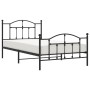 Estructura de cama con cabecero y estribo metal negro 107x203cm de vidaXL, Camas y somieres - Ref: Foro24-353453, Precio: 103...