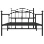 Estructura de cama con cabecero y estribo metal negro 107x203cm de vidaXL, Camas y somieres - Ref: Foro24-353453, Precio: 103...
