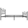 Estructura de cama con cabecero y estribo metal negro 107x203cm de vidaXL, Camas y somieres - Ref: Foro24-353453, Precio: 103...