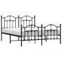 Estructura de cama cabecero y estribo metal negro 140x200 cm de vidaXL, Camas y somieres - Ref: Foro24-353458, Precio: 143,11...