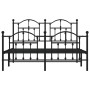 Estructura de cama cabecero y estribo metal negro 140x200 cm de vidaXL, Camas y somieres - Ref: Foro24-353458, Precio: 143,11...
