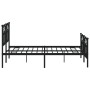Estructura de cama cabecero y estribo metal negro 140x200 cm de vidaXL, Camas y somieres - Ref: Foro24-353458, Precio: 143,11...