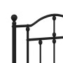 Estructura de cama cabecero y estribo metal negro 140x200 cm de vidaXL, Camas y somieres - Ref: Foro24-353458, Precio: 143,11...
