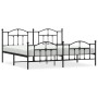 Estructura de cama cabecero y estribo metal negro 200x200 cm de vidaXL, Camas y somieres - Ref: Foro24-353464, Precio: 151,07...