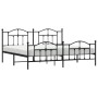 Estructura de cama cabecero y estribo metal negro 200x200 cm de vidaXL, Camas y somieres - Ref: Foro24-353464, Precio: 151,07...