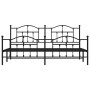 Estructura de cama cabecero y estribo metal negro 200x200 cm de vidaXL, Camas y somieres - Ref: Foro24-353464, Precio: 151,07...