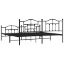 Estructura de cama cabecero y estribo metal negro 200x200 cm de vidaXL, Camas y somieres - Ref: Foro24-353464, Precio: 151,07...