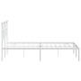 Estructura de cama de metal con cabecero blanca 120x190 cm de vidaXL, Camas y somieres - Ref: Foro24-353485, Precio: 94,85 €,...