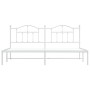 Estructura de cama de metal con cabecero blanco 193x203 cm de vidaXL, Camas y somieres - Ref: Foro24-353494, Precio: 109,84 €...