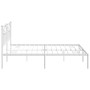 Estructura de cama de metal con cabecero blanco 193x203 cm de vidaXL, Camas y somieres - Ref: Foro24-353494, Precio: 109,84 €...