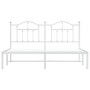 Estructura de cama de metal con cabecero blanco 183x213 cm de vidaXL, Camas y somieres - Ref: Foro24-353493, Precio: 108,68 €...