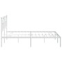 Estructura de cama de metal con cabecero blanco 183x213 cm de vidaXL, Camas y somieres - Ref: Foro24-353493, Precio: 108,68 €...