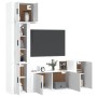 Set de muebles para TV 5 piezas madera contrachapada blanco en Muebles TV | Comprar online en Foru.es