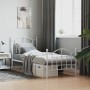 Estructura cama metal con cabecero y pie cama blanca 90x190 cm de vidaXL, Camas y somieres - Ref: Foro24-353498, Precio: 92,3...