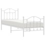 Estructura cama metal con cabecero y pie cama blanca 90x190 cm de vidaXL, Camas y somieres - Ref: Foro24-353498, Precio: 92,3...