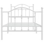 Estructura cama metal con cabecero y pie cama blanca 90x190 cm de vidaXL, Camas y somieres - Ref: Foro24-353498, Precio: 92,3...