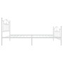 Estructura cama metal con cabecero y pie cama blanca 90x190 cm de vidaXL, Camas y somieres - Ref: Foro24-353498, Precio: 92,3...