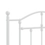 Estructura cama metal con cabecero y pie cama blanca 90x190 cm de vidaXL, Camas y somieres - Ref: Foro24-353498, Precio: 92,3...