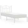Estructura de cama de metal con cabecero blanco 90x200 cm de vidaXL, Camas y somieres - Ref: Foro24-353481, Precio: 76,06 €, ...