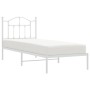 Estructura de cama de metal con cabecero blanco 90x200 cm de vidaXL, Camas y somieres - Ref: Foro24-353481, Precio: 76,06 €, ...