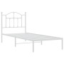Estructura de cama de metal con cabecero blanco 90x200 cm de vidaXL, Camas y somieres - Ref: Foro24-353481, Precio: 76,06 €, ...