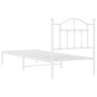 Estructura de cama de metal con cabecero blanco 90x200 cm de vidaXL, Camas y somieres - Ref: Foro24-353481, Precio: 76,06 €, ...