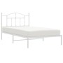 Estructura de cama de metal con cabecero blanco 107x203 cm de vidaXL, Camas y somieres - Ref: Foro24-353484, Precio: 82,22 €,...