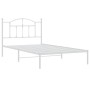 Estructura de cama de metal con cabecero blanco 107x203 cm de vidaXL, Camas y somieres - Ref: Foro24-353484, Precio: 82,22 €,...