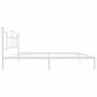 Estructura de cama de metal con cabecero blanco 107x203 cm de vidaXL, Camas y somieres - Ref: Foro24-353484, Precio: 82,22 €,...