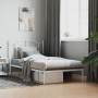 Estructura de cama de metal con cabecero blanco 100x190 cm de vidaXL, Camas y somieres - Ref: Foro24-353482, Precio: 79,76 €,...